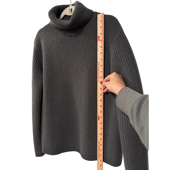 NWT! Jenni Kayne XS Oversized 100% Cashmere $695 Turtleneck Sweater Gray Storm - Picture 9 of 12